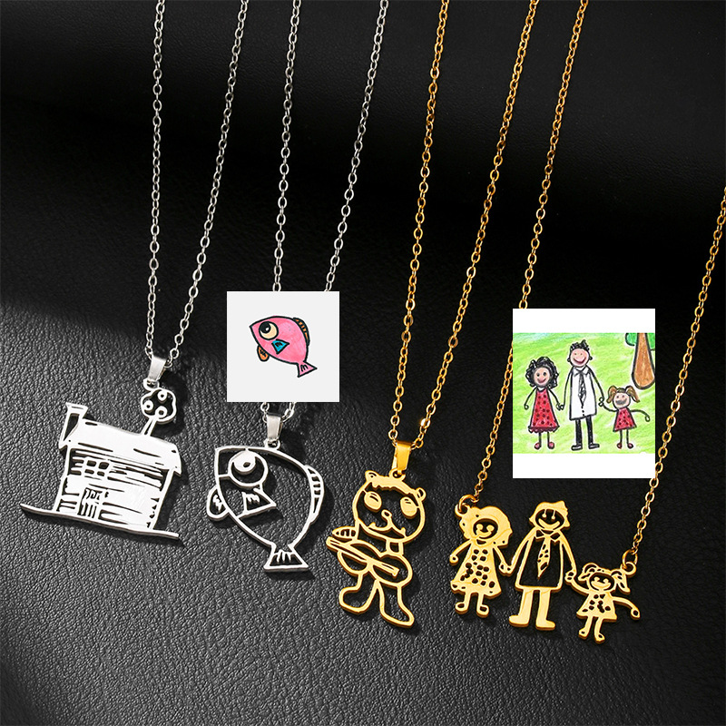 Photographic Memory - Kalung Liontin Gambar Gambaran Anak dengan