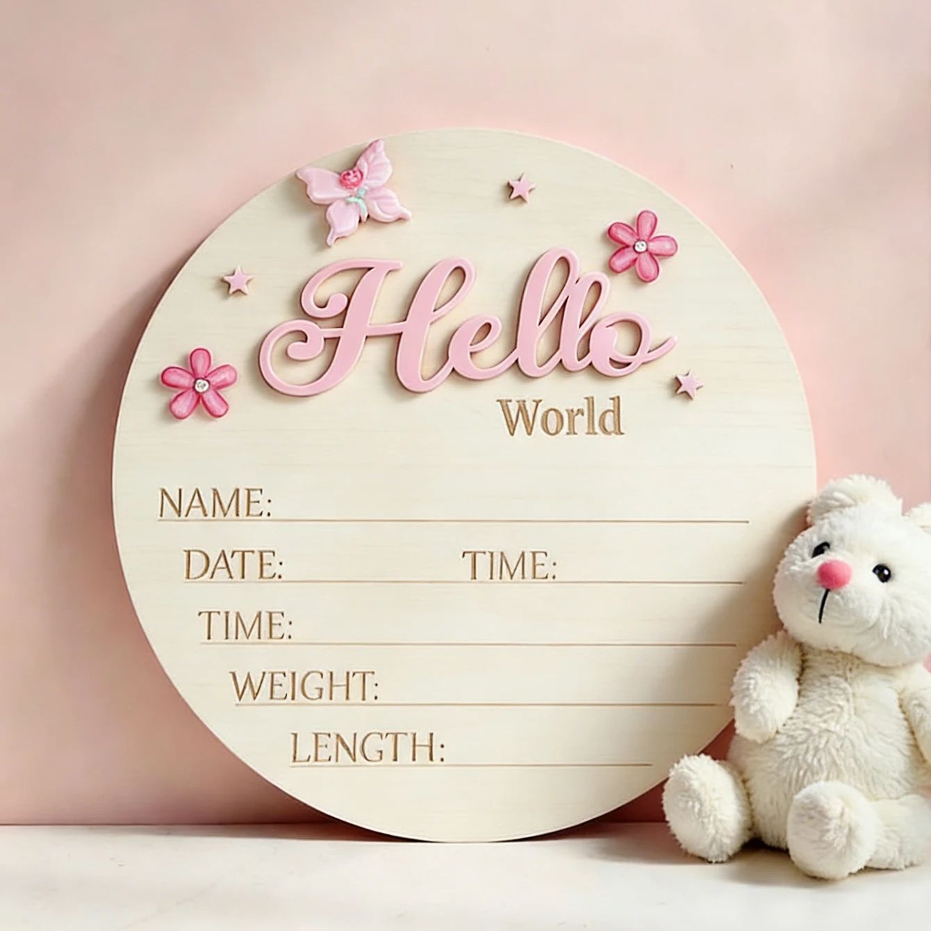 Photography Prompt - Ylsteed Kupu-kupu Merah Muda Hello World